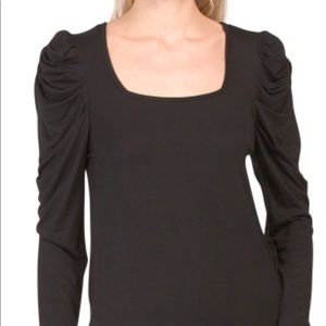Ava James Rusched Sleeve Top